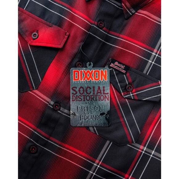 DIXXON Flannel Sz L Social Distortion Prison Bound Mike Ness Brand New - Picture 3 of 3